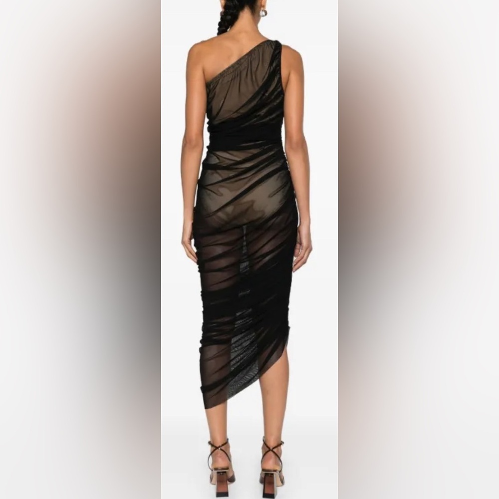 Norma Kamali Black One Shoulder Dress - Picture 4 of 15